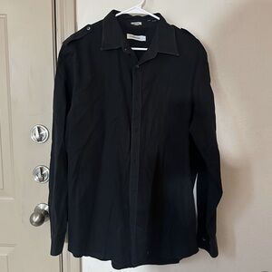 Calvin Klein Black Button-Up Shirt